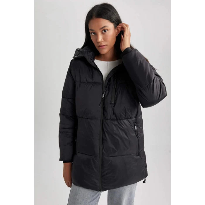 A7167 Su Geçirmez Relax Fit Kapüşonlu Mont