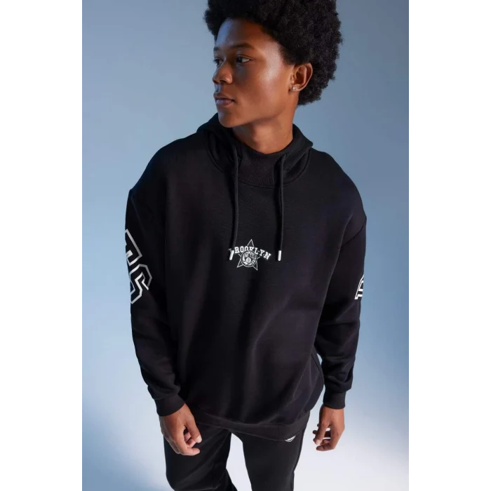 A7251 NBA Brooklyn Nets Boxy Fit Sweat Shirt