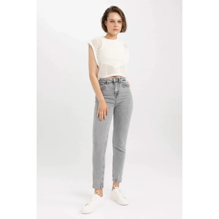 A7491 Mom Fit Jean Bilek Boy Pantalon