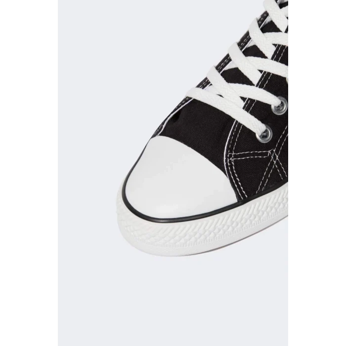 A7524 Erkek Düz Taban Bağcıklı Keten Sneaker