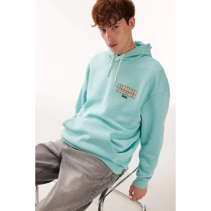 A7877 Marvel Comics Oversize Kapüşon Sweatshirt