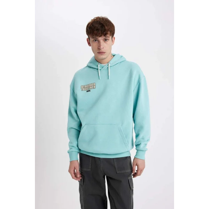 A7877 Marvel Comics Oversize Kapüşon Sweatshirt