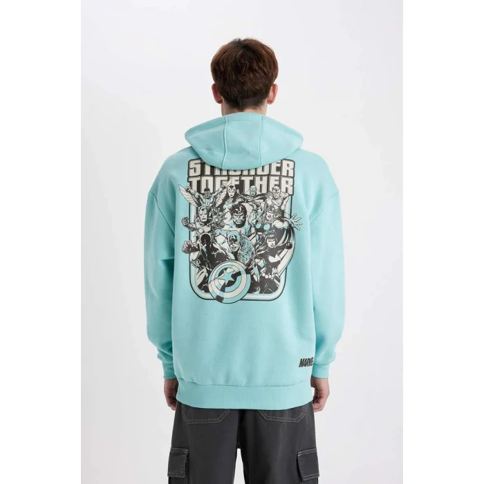 A7877 Marvel Comics Oversize Kapüşon Sweatshirt