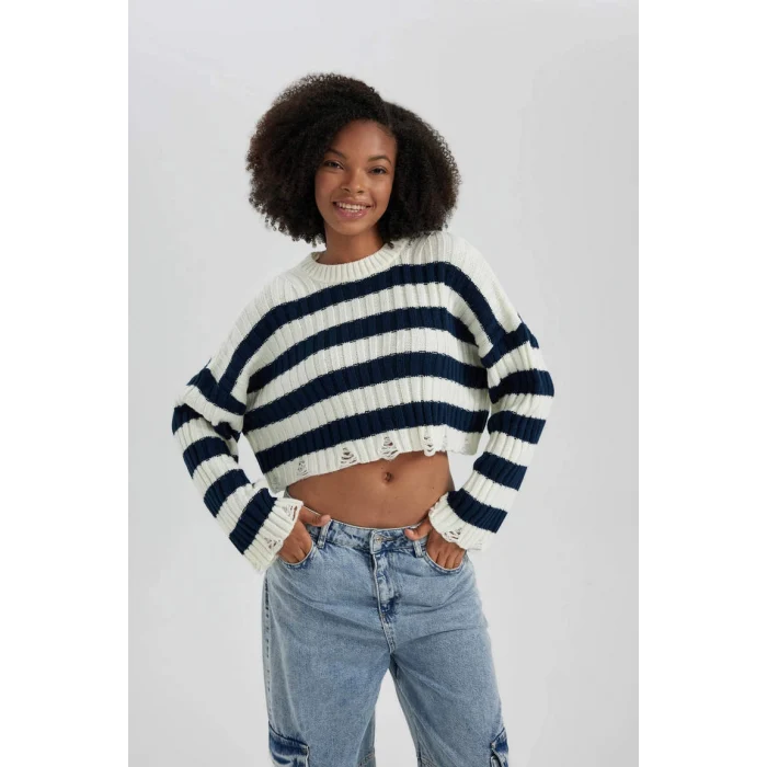 A8152 Regular Fit Bisiklet Yaka Triko Kazak