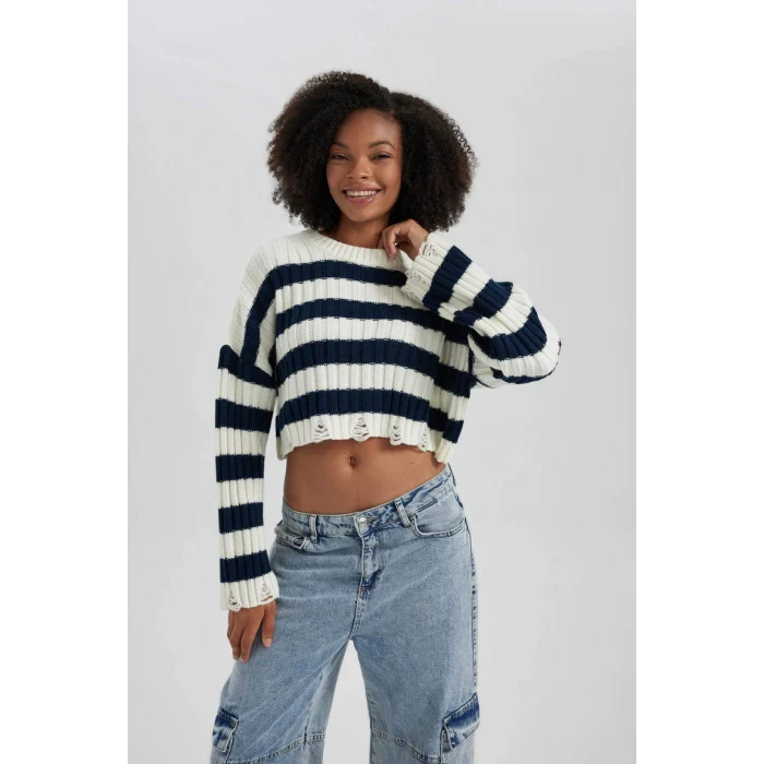 A8152 Regular Fit Bisiklet Yaka Triko Kazak