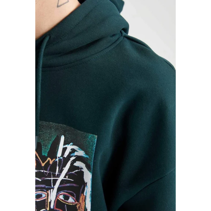 A9486 Jean Michel Basquiat Kapüşonlu Sweat Shirt