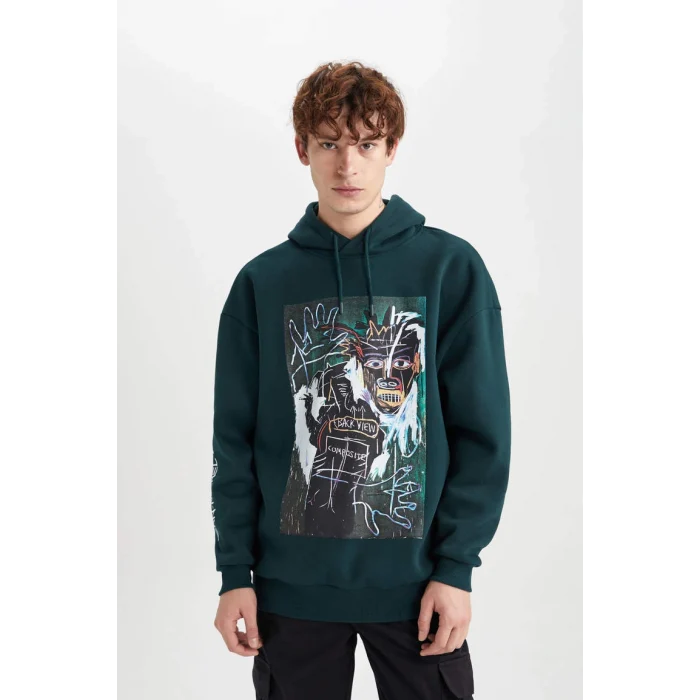 A9486 Jean Michel Basquiat Kapüşonlu Sweat Shirt