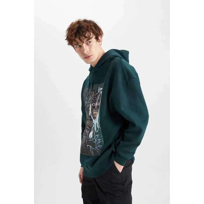 A9486 Jean Michel Basquiat Kapüşonlu Sweat Shirt