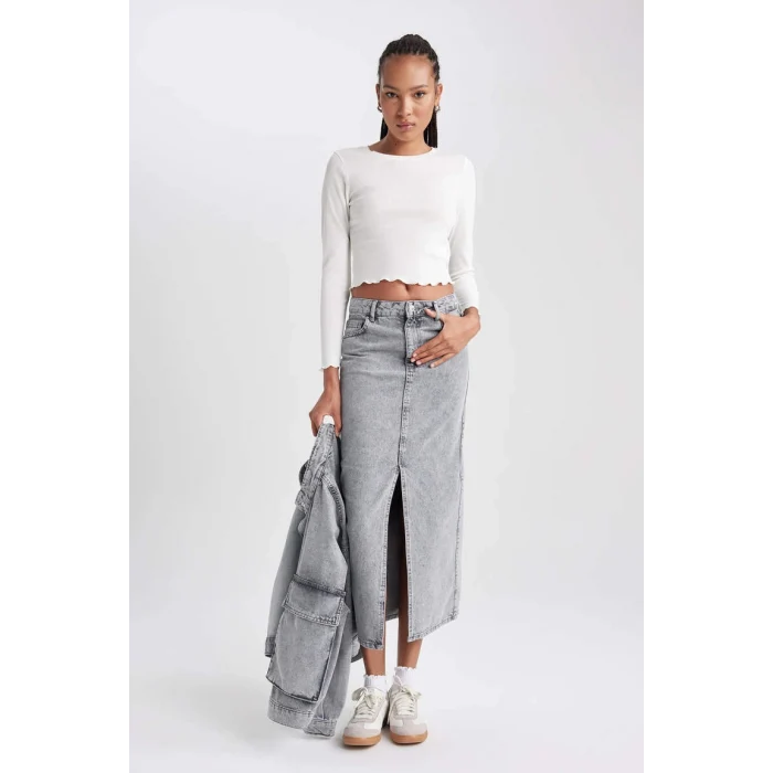 A9585 Long Fit Jean Uzun Etek