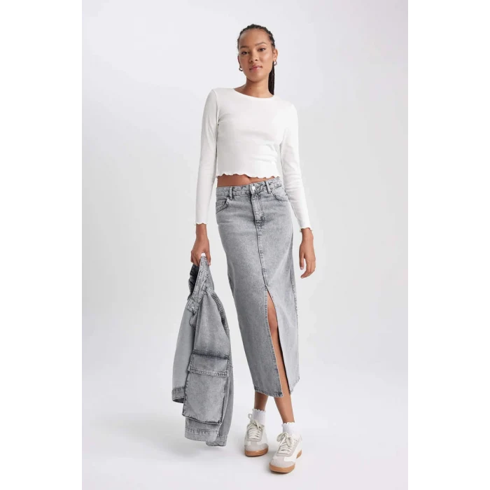 A9585 Long Fit Jean Uzun Etek