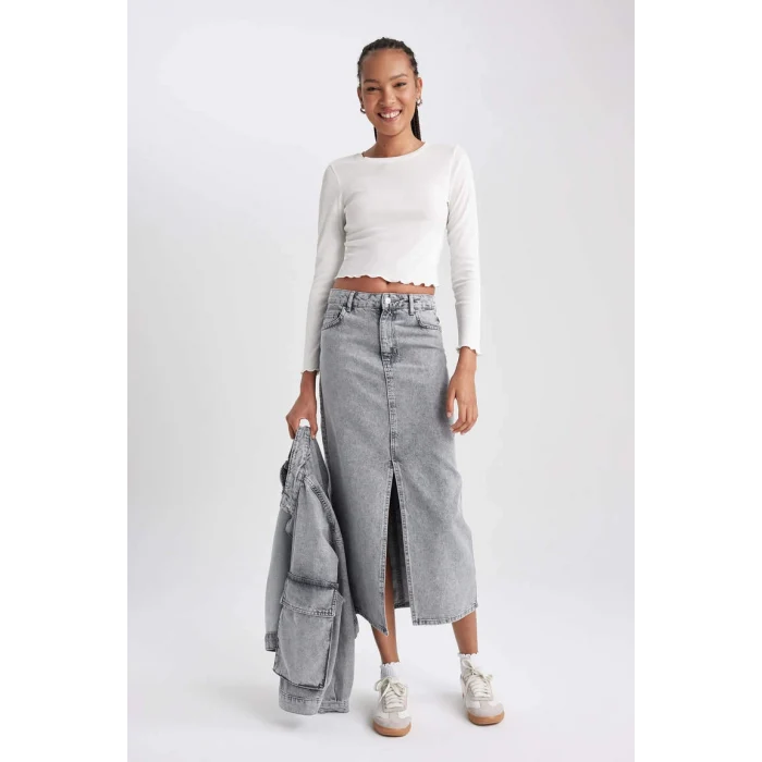 A9585 Long Fit Jean Uzun Etek