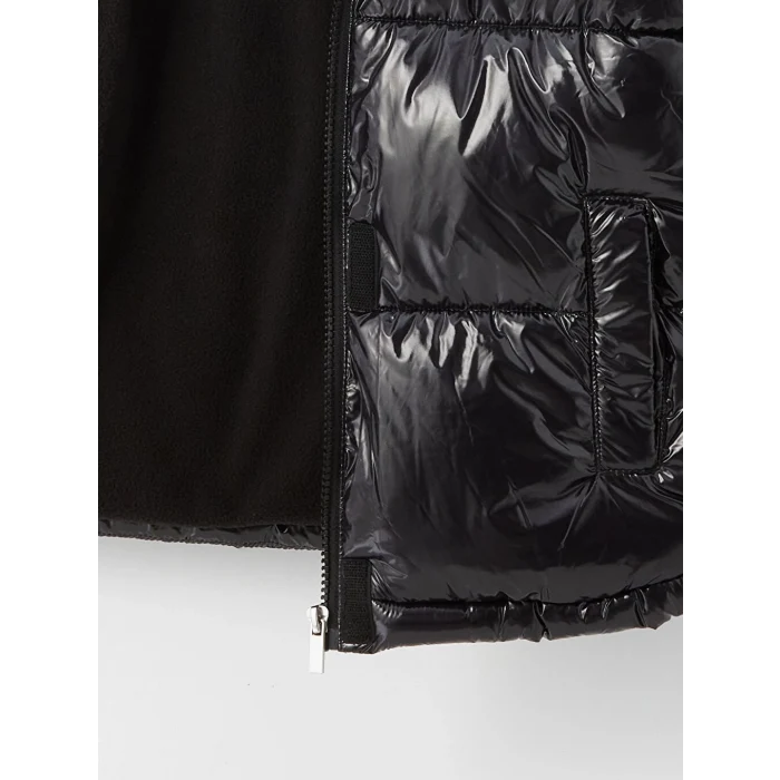 LCW Kids Siyah Kapüşonlu Kız Çocuk Mont