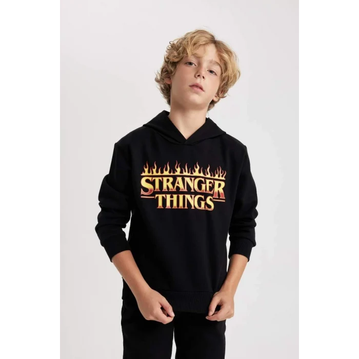 B2458 Stranger Things Bisiklet Yaka Sweatshirt