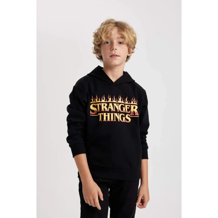 B2458 Stranger Things Bisiklet Yaka Sweatshirt