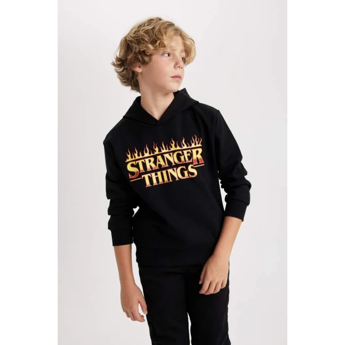 B2458 Stranger Things Bisiklet Yaka Sweatshirt