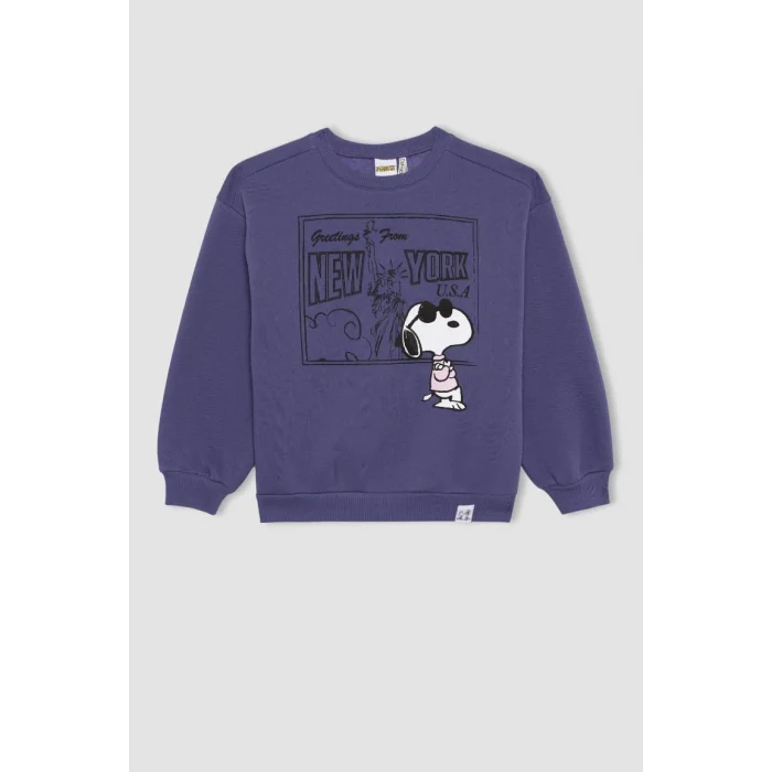 B2525 Snoopy Regular Fit Bisiklet Yaka Sweatshirt