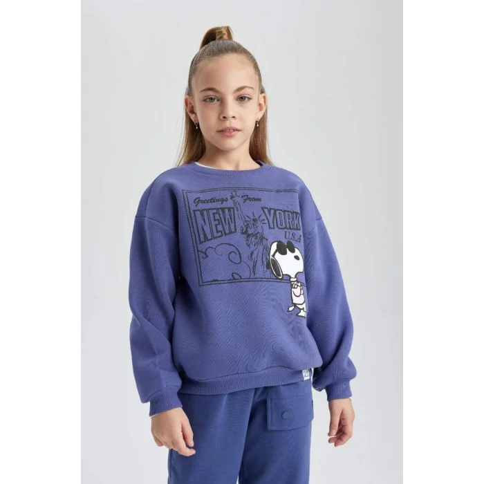 B2525 Snoopy Regular Fit Bisiklet Yaka Sweatshirt