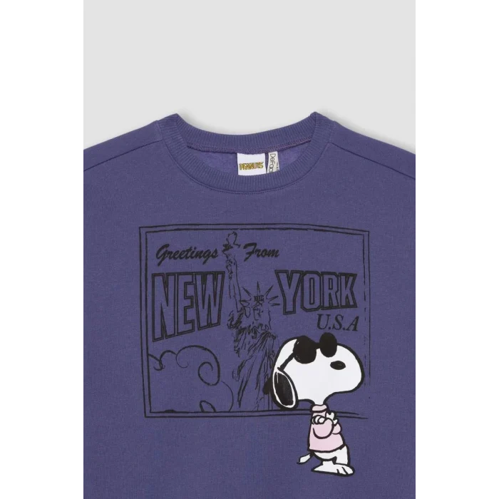 B2525 Snoopy Regular Fit Bisiklet Yaka Sweatshirt