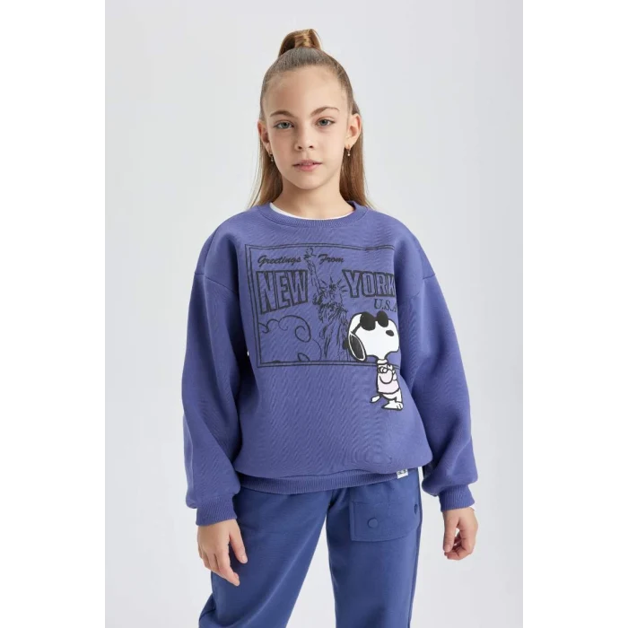 B2525 Snoopy Regular Fit Bisiklet Yaka Sweatshirt