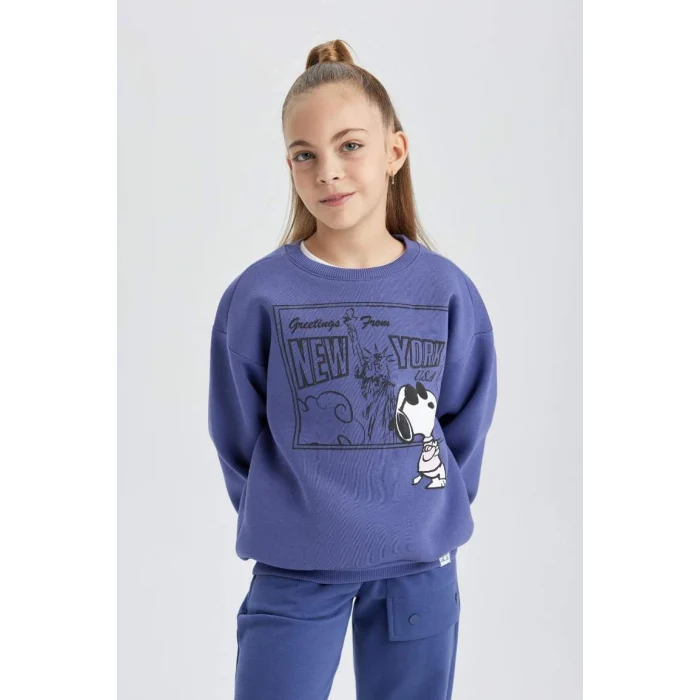 B2525 Snoopy Regular Fit Bisiklet Yaka Sweatshirt