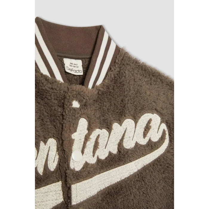 B3036 Kolej Yaka Pelüş Bomber Hırka