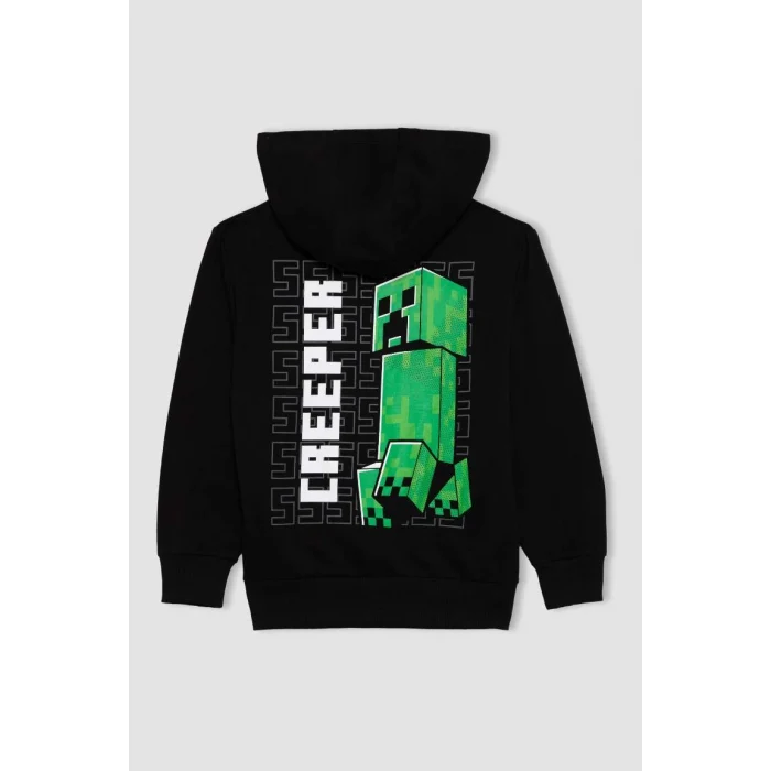 B3069 Erkek Çocuk Minecraft Kapüşonlu Sweatshirt
