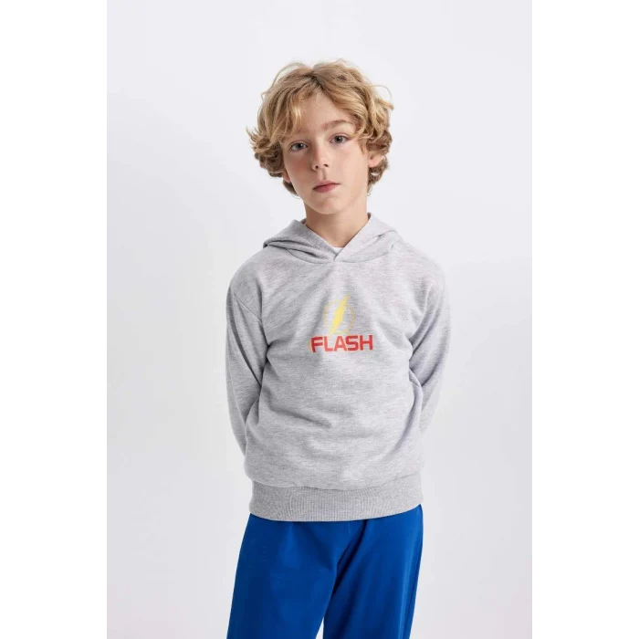 B3589 The Flash Kapüşonlu Kalın Sweatshirt