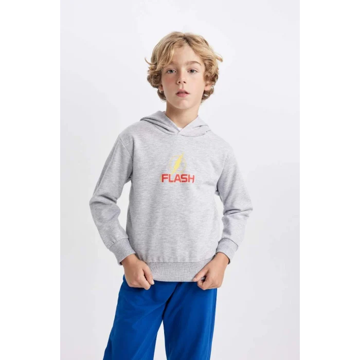 B3589 The Flash Kapüşonlu Kalın Sweatshirt