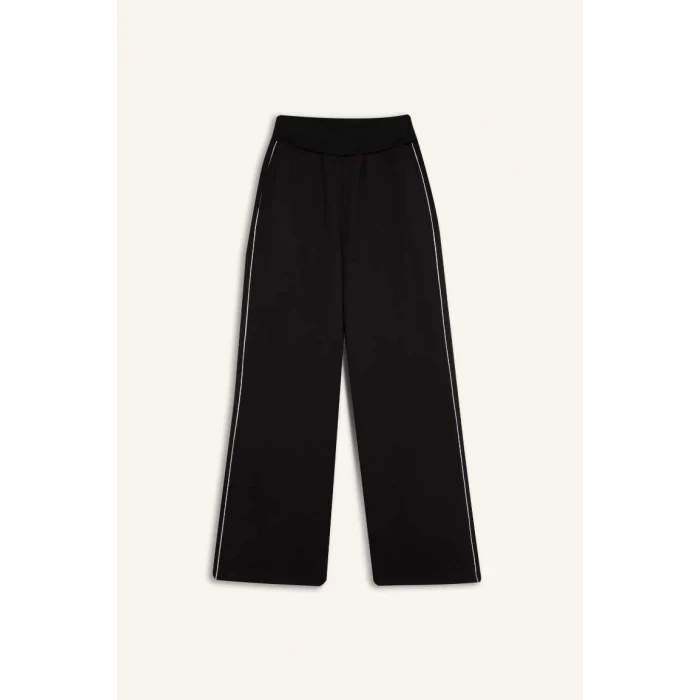 B3987 DeFactoFit Wide Leg Geniş Paça Standart Boy Beli Lastikli Pike Eşofman Altı