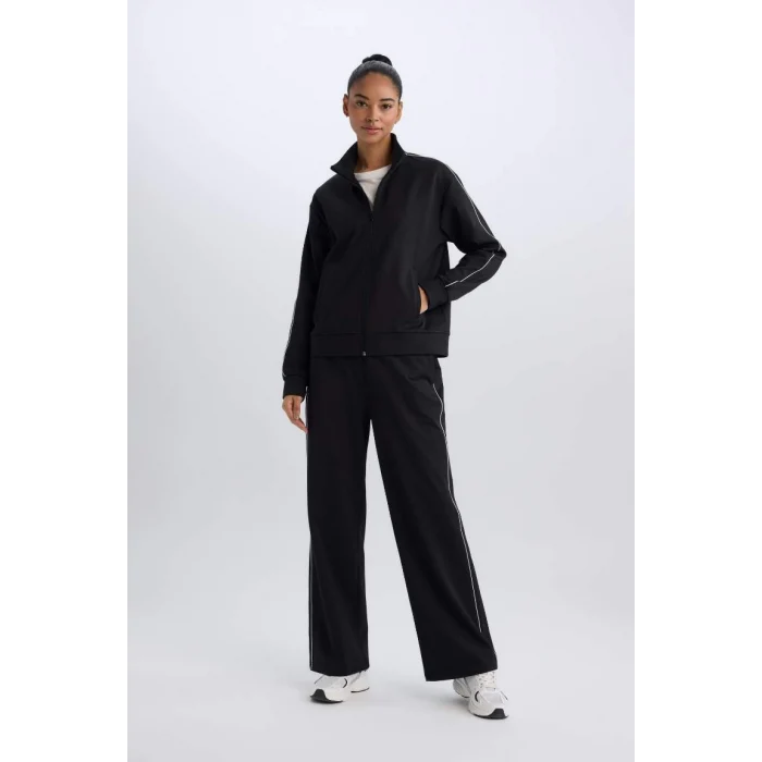 B3987 DeFactoFit Wide Leg Geniş Paça Standart Boy Beli Lastikli Pike Eşofman Altı