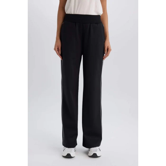 B3987 DeFactoFit Wide Leg Geniş Paça Standart Boy Beli Lastikli Pike Eşofman Altı