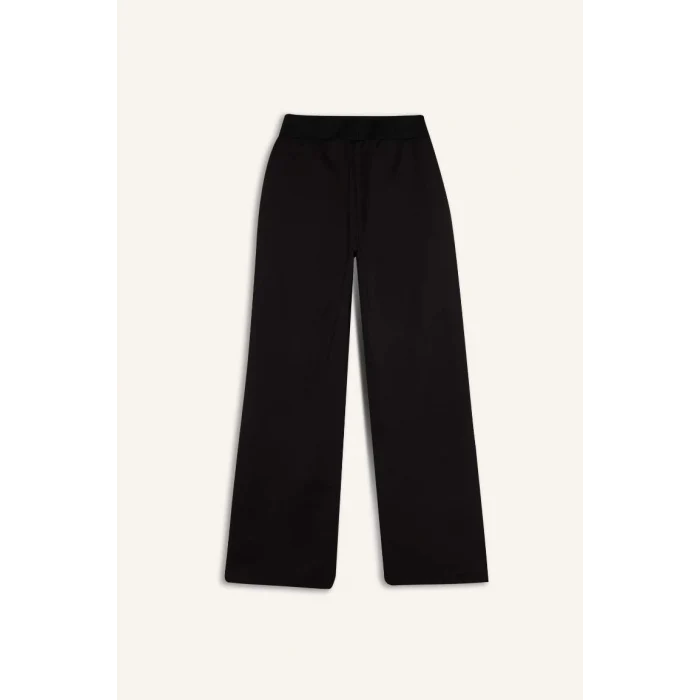 B3987 DeFactoFit Wide Leg Geniş Paça Standart Boy Beli Lastikli Pike Eşofman Altı