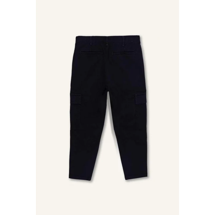 B4142 Kargo Cepli Düz Paça Pantolon