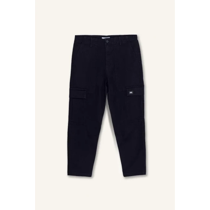 B4142 Kargo Cepli Düz Paça Pantolon