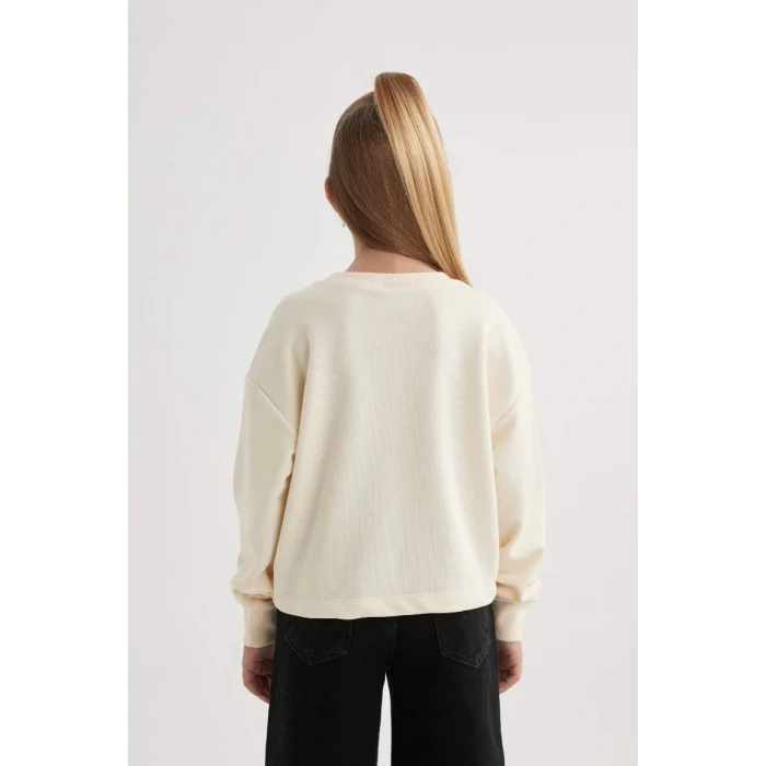 B4736 Disney Mickey Mouse & Friends Bisiklet Yaka Sweatshirt