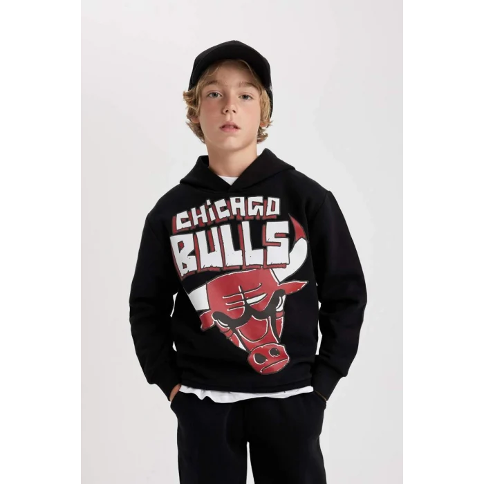B4794 NBA Chicago Bulls Kapüşonlu Sweatshirt