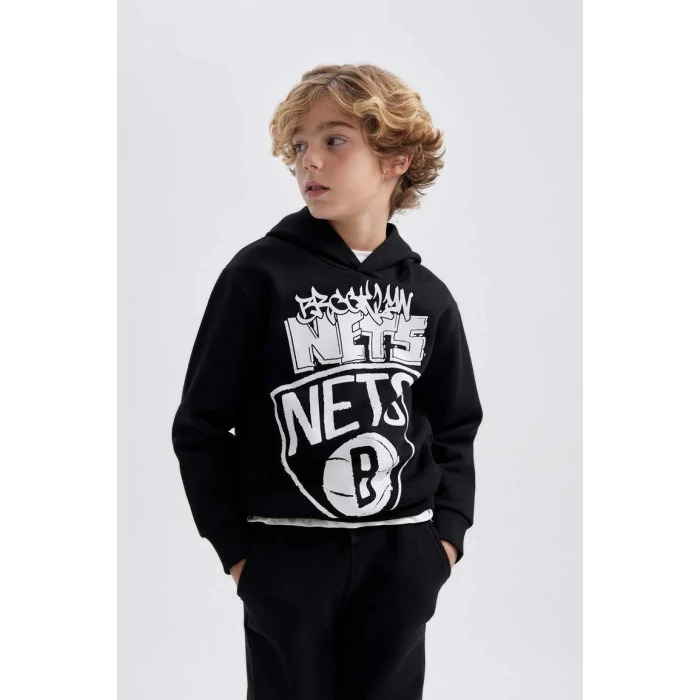 B4806 NBA Brooklyn Nets Kalın Sweat Shirt