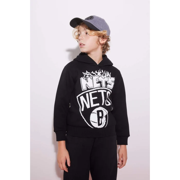B4806 NBA Brooklyn Nets Kalın Sweat Shirt