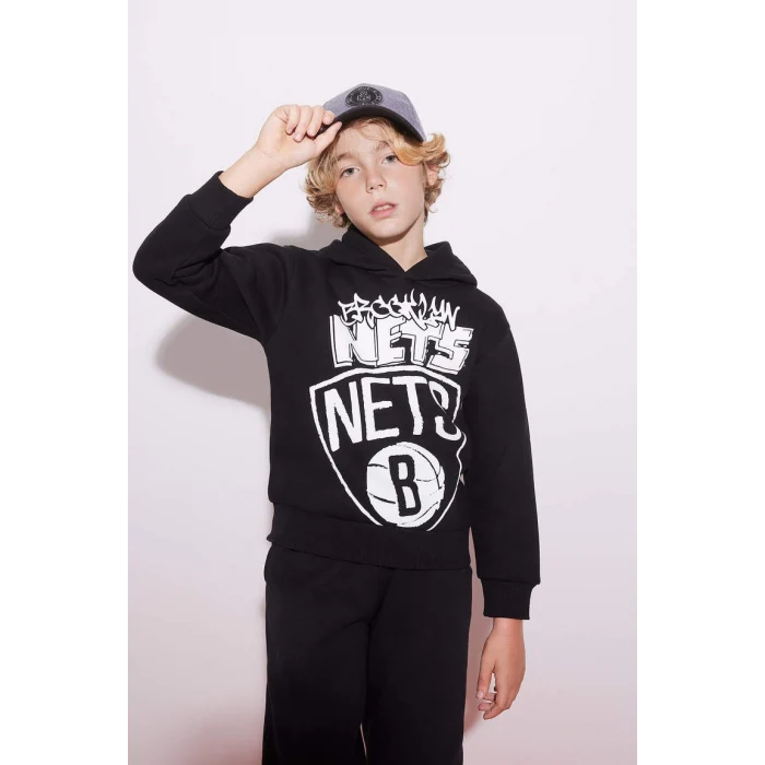 B4806 NBA Brooklyn Nets Kalın Sweat Shirt