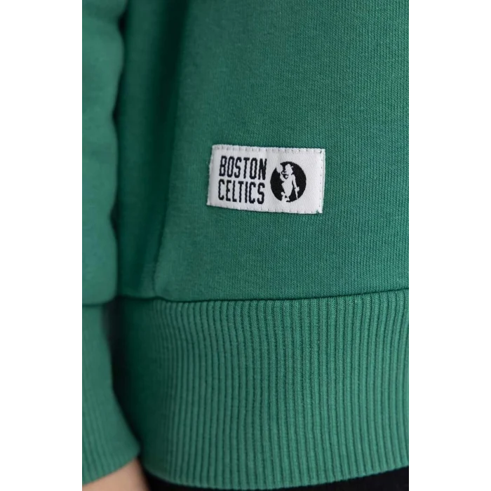 B4909 Boston Celtics Kapüşonlu Kalın Sweatshirt
