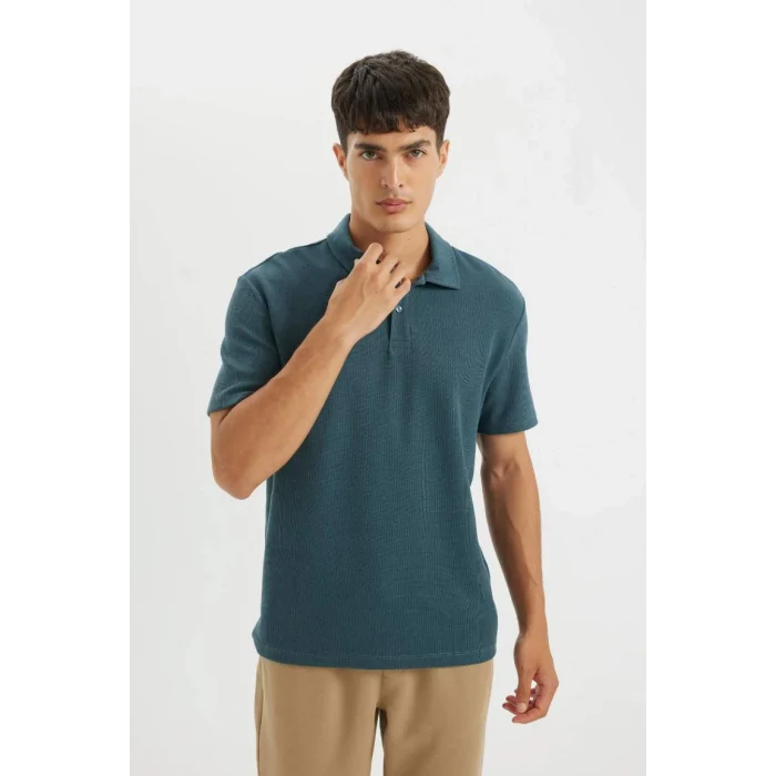 B4939 New Regular Fit Polo Yaka Kısa Kollu Polo Tişört