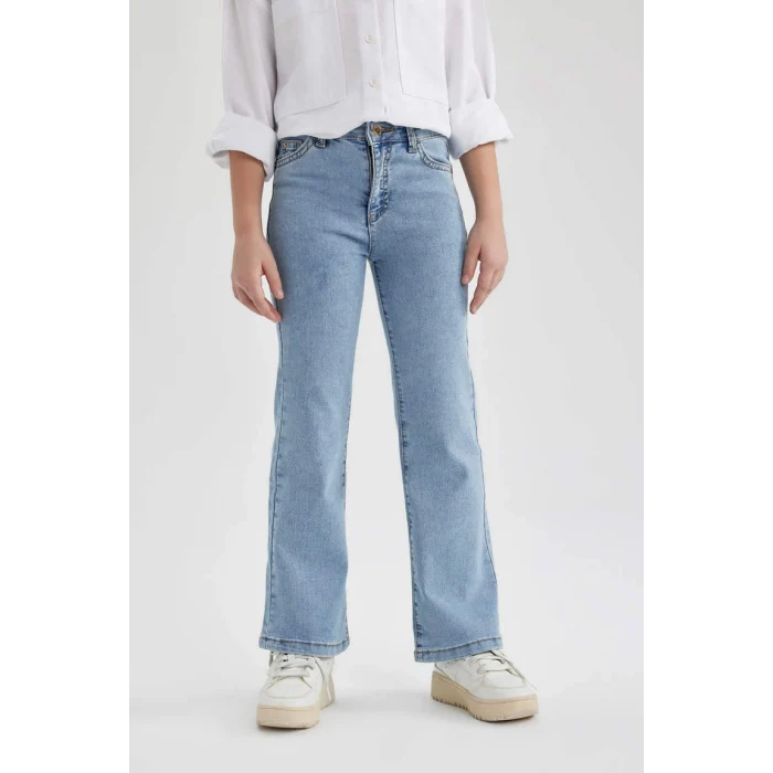 B4948 İspanyol Paça Jean Pantolon