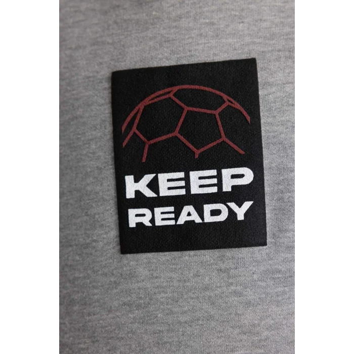 B5948 Baskılı Kapüşonlu Kalın Sweatshirt