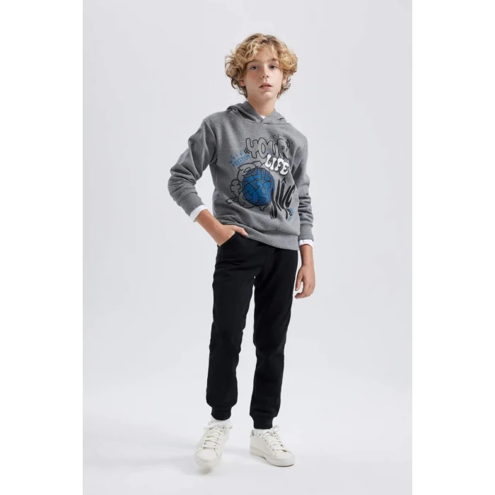 B6660 Baskılı Sweatshirt Eşofman Altı 2li Takım