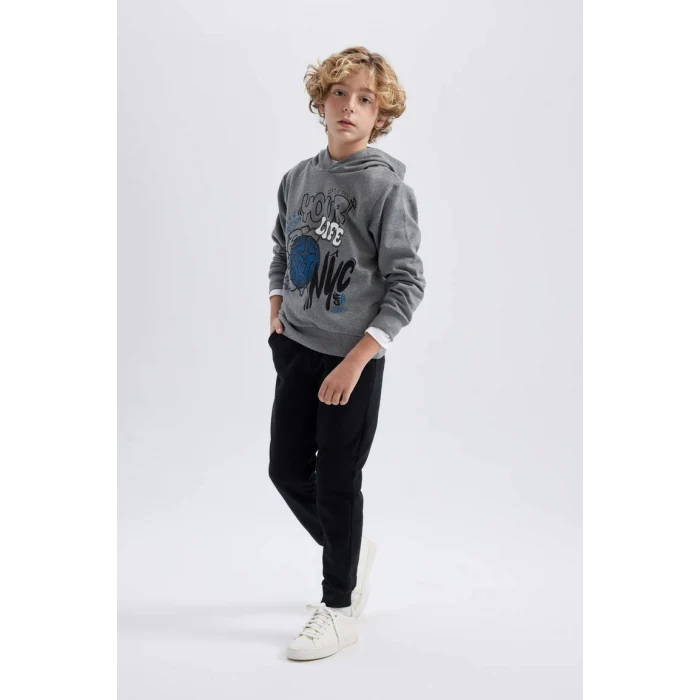 B6660 Baskılı Sweatshirt Eşofman Altı 2li Takım