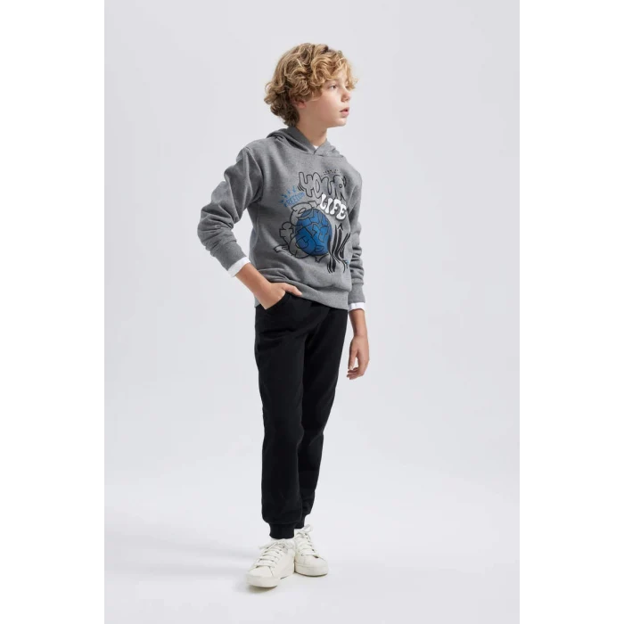 B6660 Baskılı Sweatshirt Eşofman Altı 2li Takım