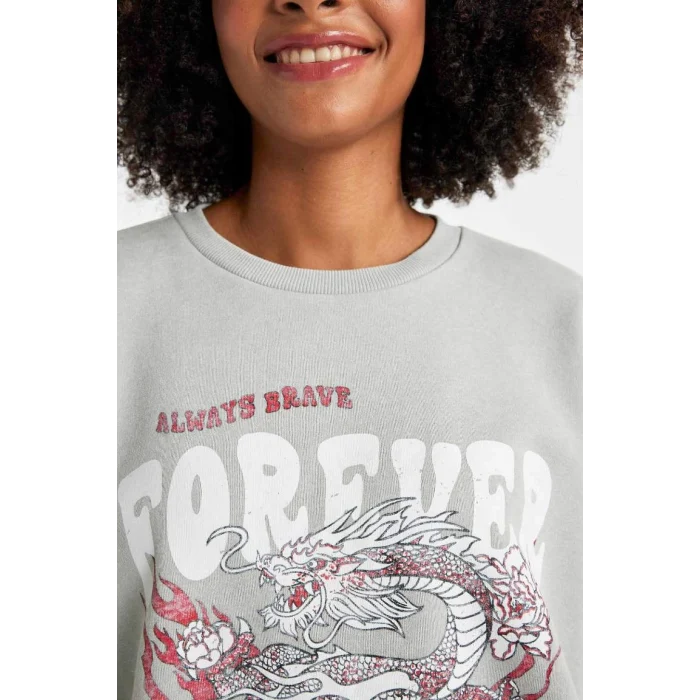 B7284 Oversize Fit Kalın Kumaş Sweatshirt