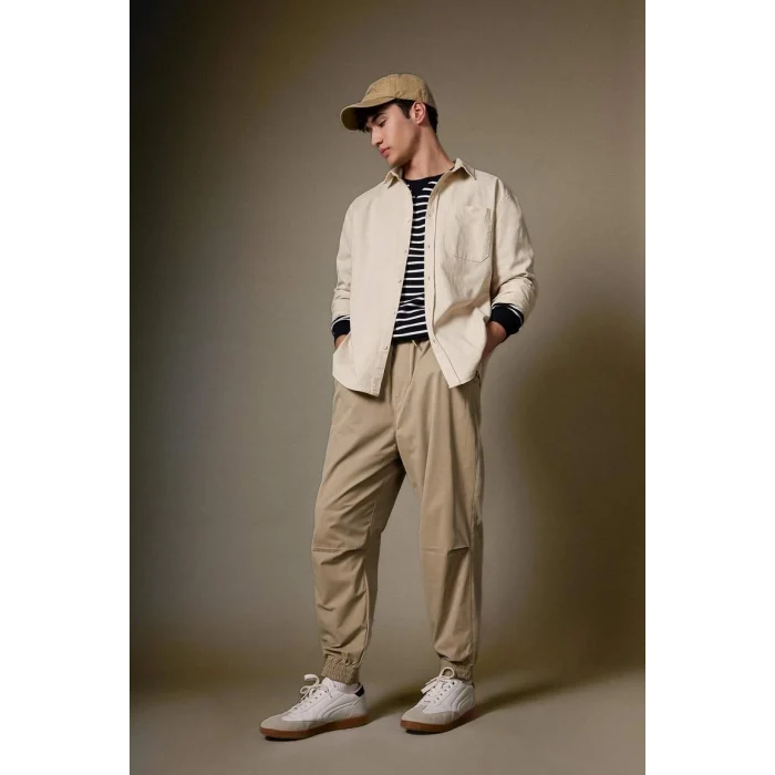 B7493 Regular Jogger Esnek Bantlı Paça Pantolon