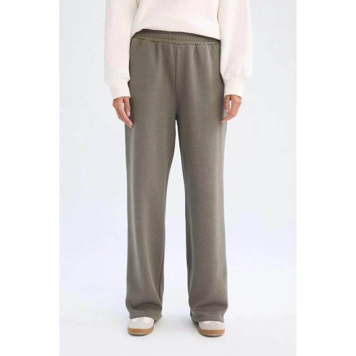 B8571 Cepli Yüksek Bel Kalın Basic Eşofman Altı