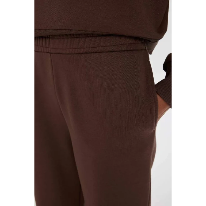 B8571 Cepli Yüksek Bel Kalın Basic Eşofman Altı